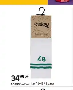 Empik Skarpety Scarry białe z zielonymi paskami oferta