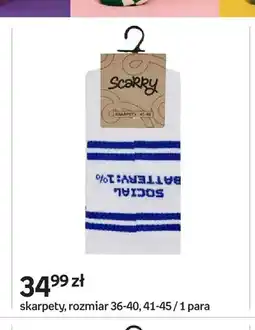 Empik Skarpety Scarry białe z niebieskimi paskami oferta