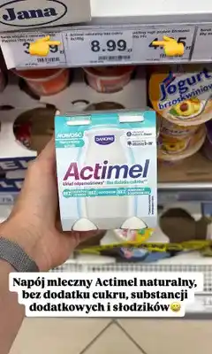 Dino Napój mleczny Actimel naturalny bez dodatku cukrów oferta