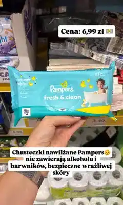 Dino Chusteczki nawilżane Pampers fresh & clean oferta