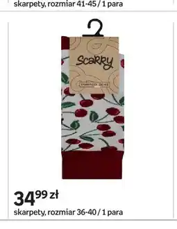 Empik Skarpety Scarry białe we wzór wisienek oferta