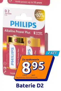 Action Baterie D Philips Alkaline Power Plus 2-pak oferta