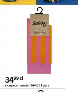 Empik Skarpety Scarry różowo-pomarańczowe w paski oferta