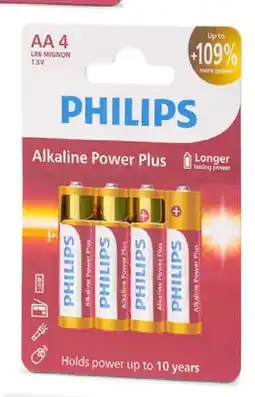 Action Baterie AA Philips Alkaline Power Plus 4-pak oferta