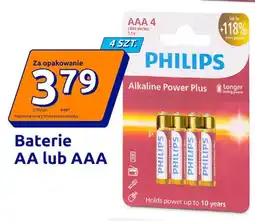 Action Baterie AAA Philips Alkaline Power Plus 4-pak oferta