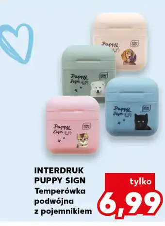 Kaufland INTERDRUK PUPPY SIGN Temperówka podwójna z pojemnikiem oferta