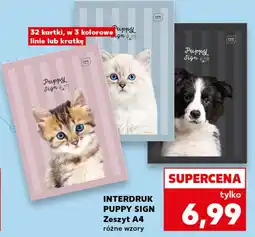 Kaufland INTERDRUK PUPPY SIGN Zeszyt A4 różne wzory oferta