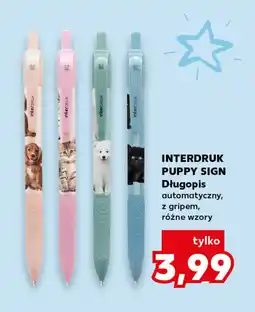 Kaufland INTERDRUK PUPPY SIGN Długopis automatyczny, z gripem, różne wzory oferta