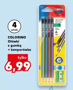 Kaufland Colorino Ołówki z gumką + temperówka oferta