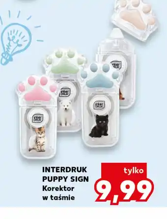 Kaufland INTERDRUK PUPPY SIGN Korektor w taśmie oferta