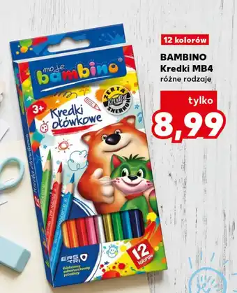 Kaufland BAMBINO Kredki MB4 różne rodzaje oferta