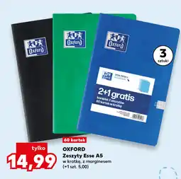 Kaufland OXFORD Zeszyty Esse A5 w kratkę, z marginesem oferta