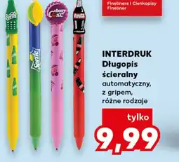 Kaufland INTERDRUK Długopis ścieralny automatyczny z gripem oferta