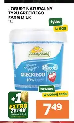 Stokrotka Jogurt naturalny typu greckiego Farm Milk oferta