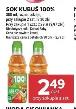 Stokrotka Sok Kubuś 100% jabłko oferta