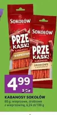 Stokrotka Kabanosy drobiowe z wieprzowiną Sokołów Przekąski oferta
