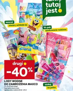 Stokrotka Lody wodne do zamrożenia Maxco SpongeBob SquarePants 10-pak oferta
