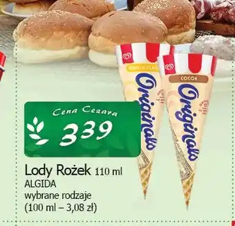 Cezar Delikatesy Lody Rożek Algida oferta