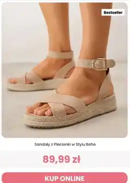 Renee Sandały damskie Renee z plecionki w stylu boho oferta