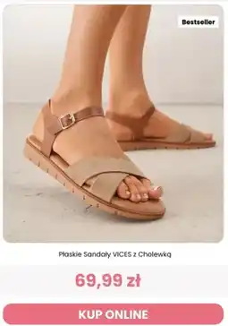 Renee Płaskie sandały VICES z cholewką oferta