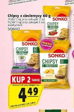 Prim Market Chipsy z ciecierzycy pomidor z bazylią Sonko oferta