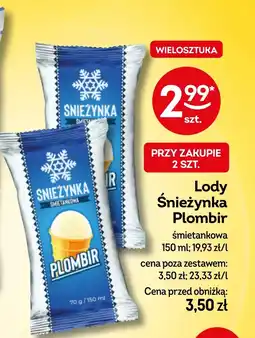 Żabka Lody Śnieżynka oferta