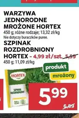 Stokrotka Warzywa jednorodne mrożone Hortex oferta