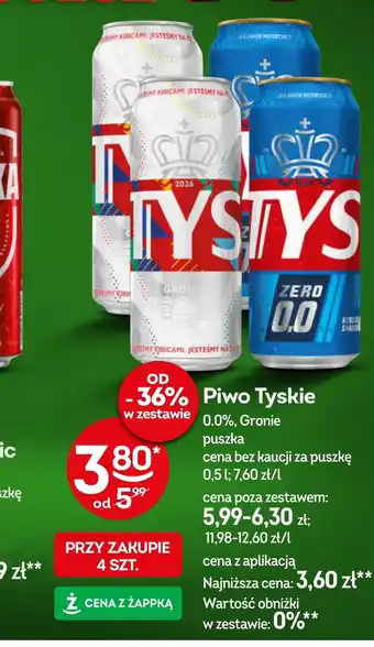 Żabka Piwo bezalkoholowe Tyskie oferta