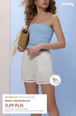 Sinsay Szorty z domieszką lnu Sinsay oferta