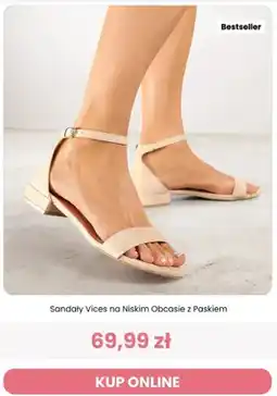 Renee Sandały Vices na Niskim Obcasie z Paskiem oferta