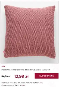 Home&You Poszewka jednokolorowa dzianinowa Zaldar home&you 45x45 cm oferta