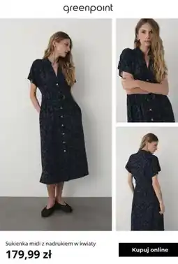 Greenpoint Sukienka midi z nadrukiem w kwiaty Greenpoint oferta
