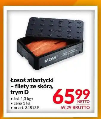Łosoś atlantycki filety ze skórą trym D