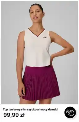 4F Top tenisowy slim szybkoschnący damski 4F oferta
