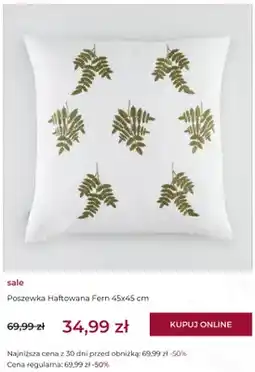 Home&You Poszewka haftowana Fern home&you 45x45 cm oferta