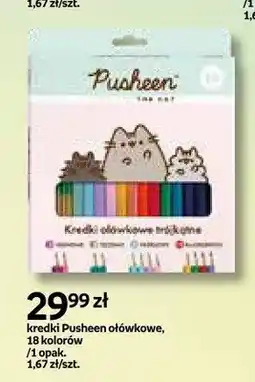 Empik Kredki ołówkowe Pusheen trójkątne 18 kolorów oferta