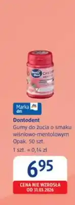 dm drogerie markt Gumy do żucia o smaku wiśniowo-mentolowym Dontodent oferta
