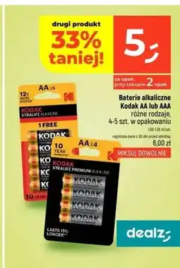 Dealz Baterie alkaliczne Kodak AAA oferta