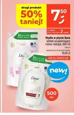 Dealz Mydło w płynie Dove wkład uzupełniający Moisturising Cream oferta