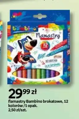 Empik Flamastry brokatowe Bambino 12 kolorów oferta