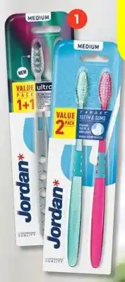 Dealz Szczoteczki do zębów Jordan Medium Value Pack 1+1 oferta
