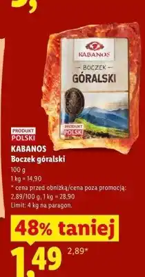 Lidl Boczek góralski Kabanos oferta