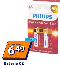 Action Baterie C Philips Alkaline Power Plus 2-pak oferta