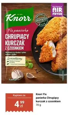 Biedronka Panierka Knorr Fix Chrupiący kurczak z czosnkiem oferta