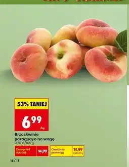 Biedronka Brzoskwinie paraguayo na wagę oferta
