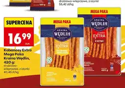 Biedronka Kabanosy Extra Mega Paka drobiowo-wieprzowe Kraina Wędlin oferta