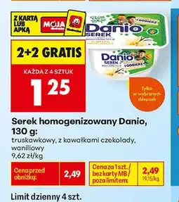 Biedronka Serek homogenizowany Danio truskawkowy oferta
