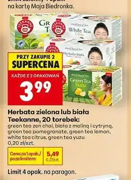 Biedronka Herbata zielona Teekanne Green Tea Zen Chai oferta