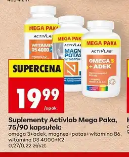 Biedronka Suplement diety Activlab Vitamin D3 4000 + K2 Mega Paka oferta