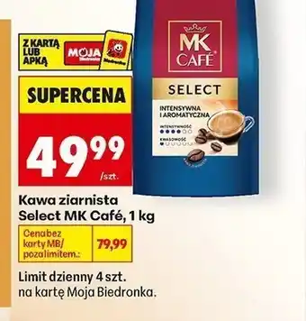 Biedronka Kawa ziarnista MK Café Select oferta
